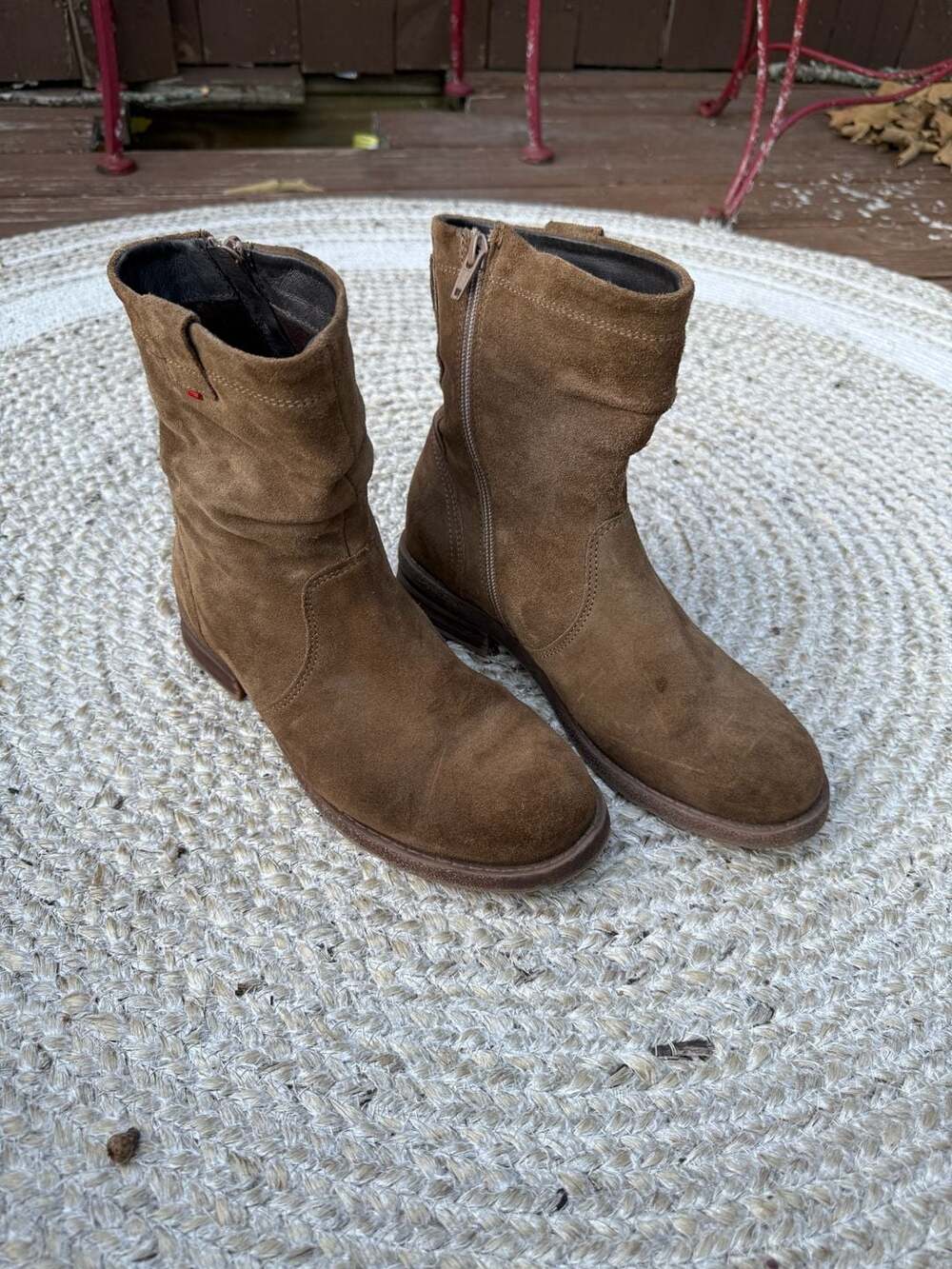 Good Step Brown Suede Slouchy Ankle Boots Size 37